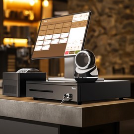 Tera Tera 16" Cash Register Drawer for Point of Sale POS System with 6 Bill 4 Coin Cash Tray 6 Keys Auto Open Removable Coin Compartment Key-Lock 24V RJ12 Interface Media Slot for Small Business 4042G