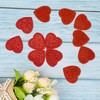 Pack of 12 heart patches for iron-on, red heart iron-on