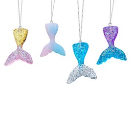 Mermaid Jewellery Necklace, 4 Pieces Mermaid Necklace Women Necklace, Mermaid Princess Jewellery, Mermaid Tail Party Favours, Mermaid Necklace Necklace, Birthday Gift