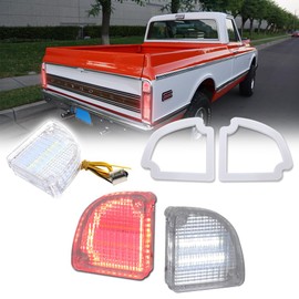 KENRTIR Clear Reverse Backup Light with Gaskets for 1967 1968 1969 1970 1971 1972 Chevy C10 GMC Pickup Truck