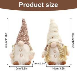 Lotvic Christmas Gonks, 2PCS Light Up Gnome Christmas Decorations, Christmas Light Up Ornaments, Handmade Plush Gnome Lights, Christmas Light Up Gonk for Indoor Decoration Holiday Party Decorations