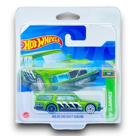 Hot Wheels Volvo 240 Drift Wagon (Green & Black) 4/5 HW Slammed - 2023-245/250 (Short Card) - COMES IN A KLAS CAR KEEPER SHORT CARD PROTECTOR CASE - HKJ07