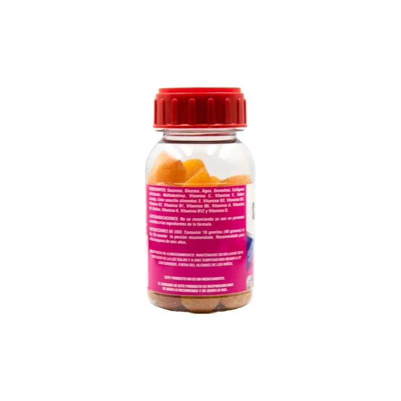 Suplemento Colgeno En Gomitas, Tecnu Piel Uas Cabello Naranja