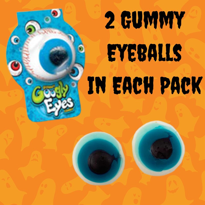 Gummy Googly Eyes Candy, Christmas Bulk Candy Individually Wrapped, 50