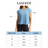 LASLULU Womens Open Back Workout Tops Athletic Oversized Tshirts Backless