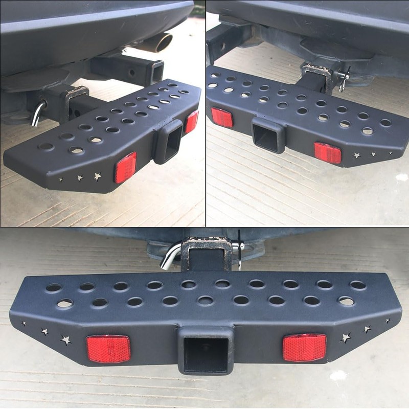 1000LBS Hitch Step with 2 inch Hitch Receiver＆Safety Reflectors for