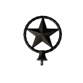 Fence Armor Universal Metal-Cast Post Cap Decorative Finial (Texas Lasso Star)
