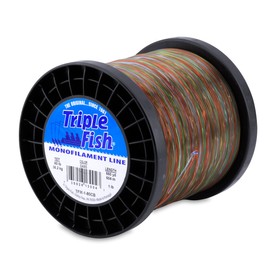 Triple Fish Mono Line, 80-Pound (36.2 Kg) Test, 035 in (0.90 Mm) Diameter, Camo, 1-Pound (0.45 Kg) Spool, 660-Yard (604 M)