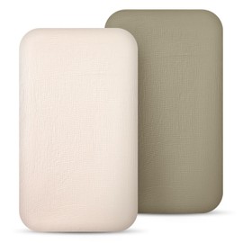 lulumoon Muslin Bassinet Sheets for Baby: Soft Bedside Sleeper Bassinet Fitted Sheets for Boys and Girls