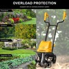 IncwBo Electric Tiller/Cultivator 4 Steel Tines, 8'' Tilling Depth Garden