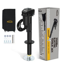 Pafessa 12V Electric A-Frame Trailer Tongue Jack with 7 Way Plug | 3500lb Lift Capacity | 18” Travel - Add 4.5” with The Drop Foot | Protective Cover Included