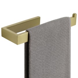 Sayayo Hand Towel Holder 24CM Towel Rail Wall Mounted, SUS304 Stainless Steel Gold Towel Ring for Bathroom Kitchen, with Drilling