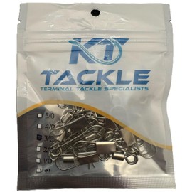KT Tackle Fishing Clips & Swivels 5 sizes 4/0, 3/0, 2/0, 1/0, #1 25/50Pcs (25, 3/0)