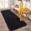 Ailyei Soft Runner Rugs for Bedroom Hallways, 2x6 Black Fluffy