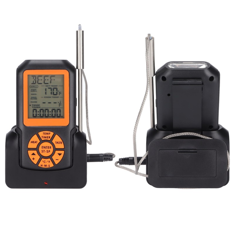 Wireless Barbecue Thermometer 328ft Remote Range Digital Kitchen Thermometer with