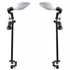 LEDupdates Trade show LED light set, 2pcs 36w Lights bulb  + extension pole desktop clamp