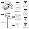 Fanmitrk Stainless Steel Hinge Set for Toilet Lid, Suitable for