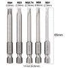 Saipor 10pcs 65mm Magnetic Square Screwdriver Bits S2 Steel Square