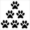 Pack of 30 Paw Vinyl Stickers (40mm) Waterproof Labels for