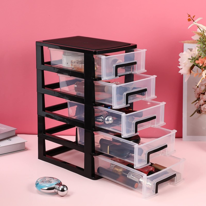 Plastic Storage Drawers, Cabilock 5 Drawer Storage Drawer Unit, Plastic