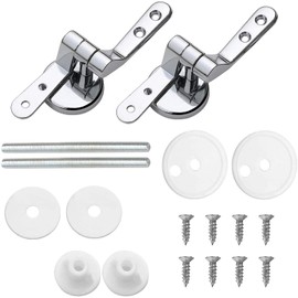 GeekerChip Toilet Seat Hinges Replacement Toilet Seat Fixings Suitable for All Types of Toilet Styles, Easy Installation