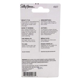 Sally Hansen Hard As Nails Strengthener Clear 0.45 Ounce (13.3ml)