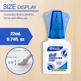 BAZIC 22ml 2 in 1 Correction w/Foam Brush Applicator & Pen Tip