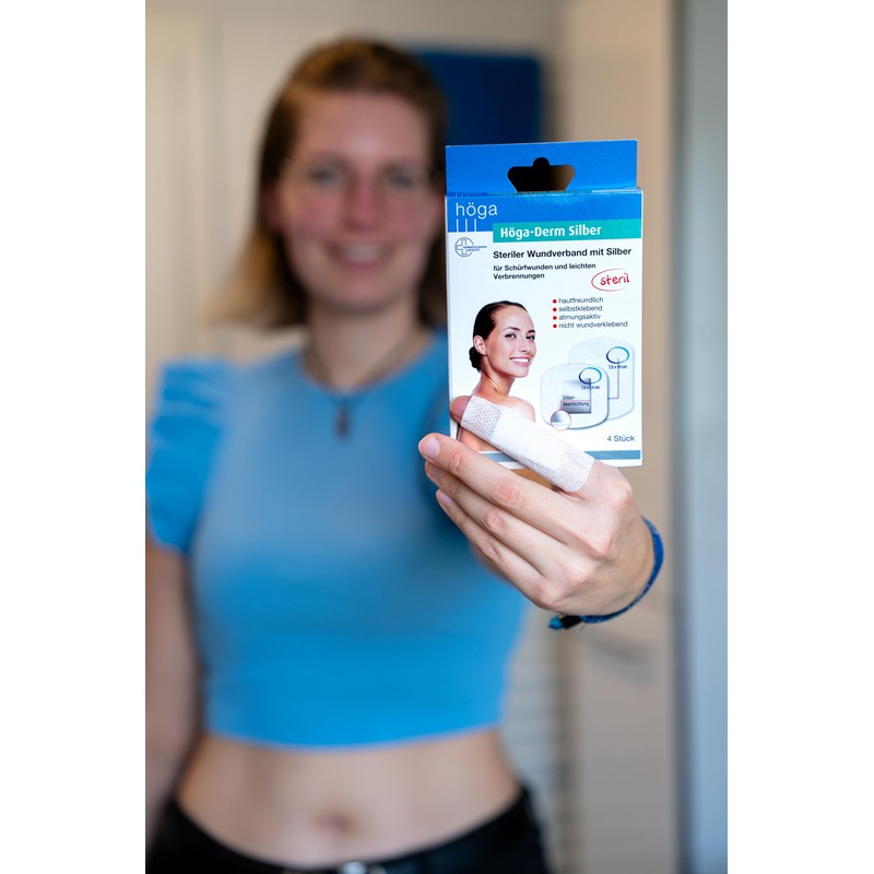 Höga-Derm Silber, Sterile Wound Dressing with for Abrasions and Light