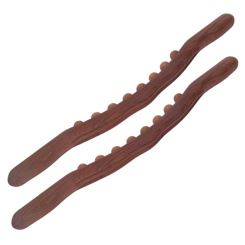 2Pcs Wooden Scraping Stick 8 Massage Dots Large Contact Multifunction