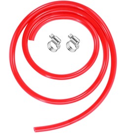 5FT Kegerator CO2 Gas Lines, 5/16" ID 9/16" OD Keg Lines Food-Grade PVC CO2 Tube with 2PCS Stainless Steel Clamps for Brewing D Keg Coupler, Beer Keg Tap Tower