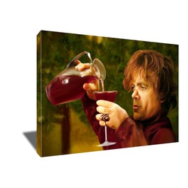 ARToholic Studios Tyrion Lannister More Wine Poster Photo Painting Portrait Canvas Artwork Gallery Wrapped on 1.5 inch Wood Frame