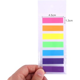 980 Pcs Index Flags Multicolour Index Tab Sticky Page Markers Colourful Neon Sticky Notes Cube Small Arrow Tabs Text Highlighter Strips for School and Office Book as Reading Label, 7 Colors, 7 Set