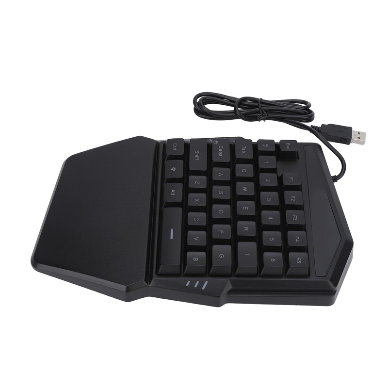 One Handed Gaming Keyboard USB Wired RGB Backlit 35 Keys