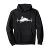 Snowmobile Heartbeat Funny Motor Sled Winter Sports Gift Pullover Hoodie