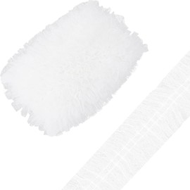 GORGECRAFT 10 Yards 6cm Wide Multilayer Ruffled Lace Trim Fabric Embroidery Pleated Lace Ribbon White Gathered Mesh Edging Trimmings for Wedding Dress Applique Garment Home Decor Gift Wrapping