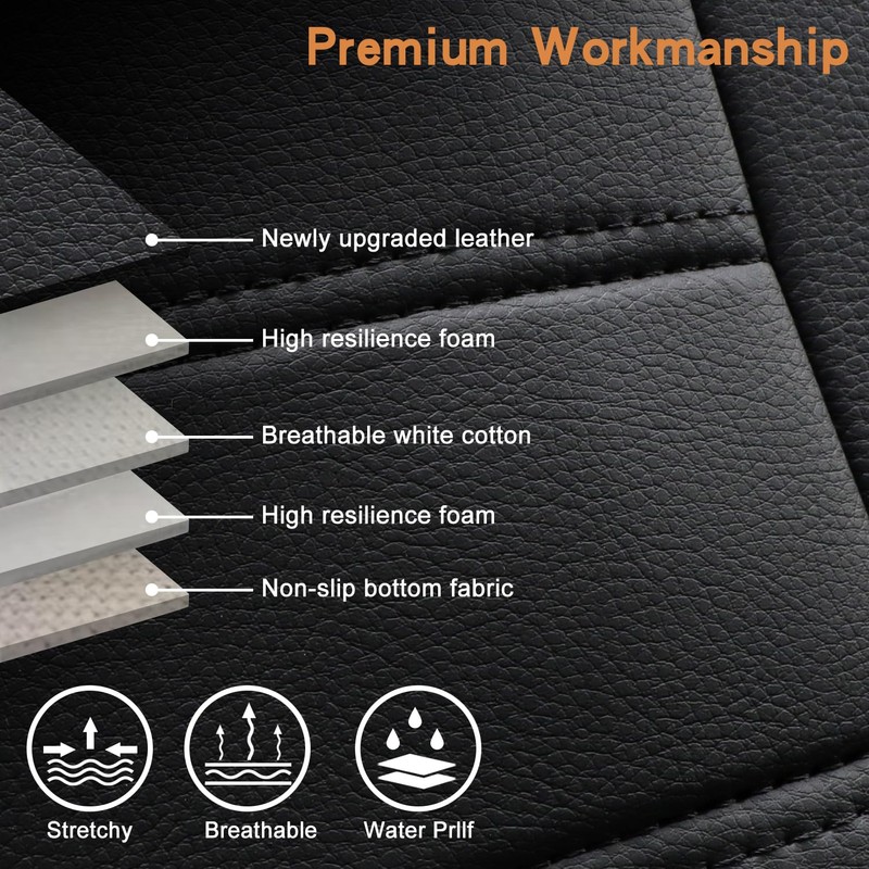 XIANGDING High Back Front Car Seat Covers Bucket Seat Covers