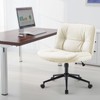 DUMOS Criss Cross Chair with Wheels, Legged Office Armless Wide