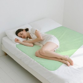 GRUENERDE Waterproof Bed Pads for Incontinence 55x39In Pastel Green Washable Bed Underpads Protection Non-Slip Pee Pads for Adults Pets Heavy Absorbency Mattress Pads