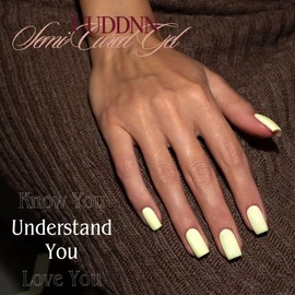 UUDDNN Semi Cured Gel Nail Strips,French Style,Works with Any UV/LED Nail Lamps,Pre-Cured,Salon-Quality,Wallet-Frendly,Long Lasting Nail Wraps, stickers,DIY (Cherry F, Extra Long)