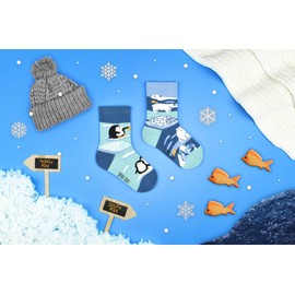 Spox Sox Casual Unisex for Kids - Fun, Multicoloured, Colourful, Crazy, Different Patterned Socks for Individualists, Winter