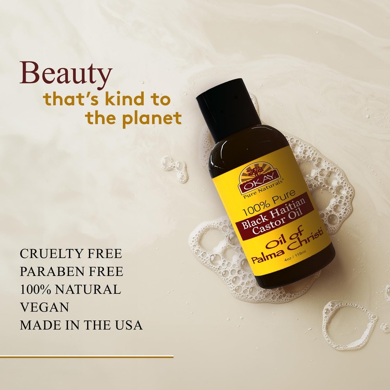 OKAY Pure Naturals Black Haitian Castor Oil - Castor Oil