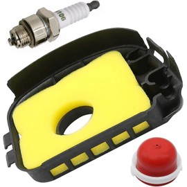Hippotech 595660 Air Filter Cleaner Cover Replacement for Briggs Stratton Cover Air filter 799579 Kit 594281 Primer Bulb 08P602 09P602 MTD troy Bilt Engines Lawn Mower