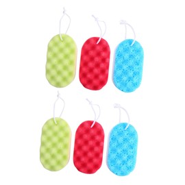 Healeved 6pcs Scrub Sponges African Bath Sponge Exfoliating Brush Exfoliator for Women Random Color