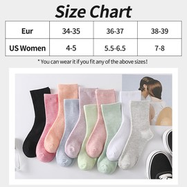 Calcetines para Mujer 10 Pares Calcetas Deportivas Algodon Suave y Cómodo Calcetas Adecuado para Compras de Yoga y Fitness(Multicolores)