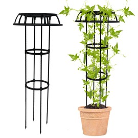Quibbay Garden Trellis for Climbing Plants Outdoor,41.3 Inch Mushroom Top Trellis for Climbing Plants, Rustproof Metal Plant Flower Trellises for Vine Rose Flower Tomato Support Outdoor Indoor,1 Pack