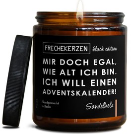 Lustige Duftkerze mit Spruch zu Weihnachten | Handgemacht aus Sojawachs | In Geschenkbox | Valentinstag Weihnachts Geschenk Idee Deko Tischdeko Dekoration |Sandelholz