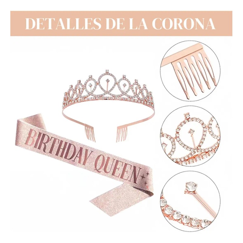 Accesorios Diadema Coronas Princesas Cumpleaños