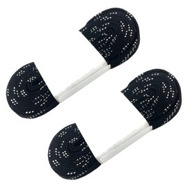 Alephnull Skate Hockey Shoelaces, Inline Hockey Shoelaces, Waxed Hockey Shoelaces for Ice Skating, Anti-Breakage, 2 Pairs (Black, 240 cm)