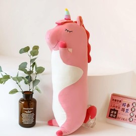 Yeqivo Long Unicorn Plush Toy Soft Unicorn Stuffed Animal, Cute Long Unicorn Hugging Pillow Plush Unicorn Plushies Toy Kids Girls Girlfriend(Unicorn, 110cm)