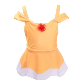 Dressy Daisy Toddler Girls Princess One Piece Swimsuit with Skirt Swimwear Swimming Bathing Suit Swim Wear Dress Up Size 2T, Yellow